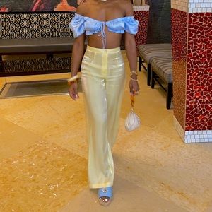 NastyGal Pastel Yellow Pants